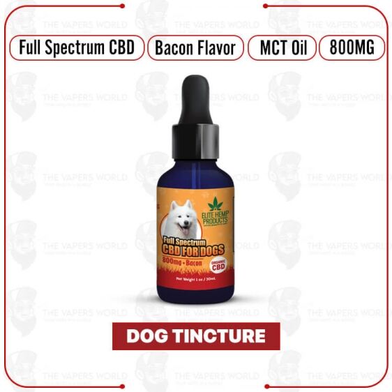 Elite Hemp - CBD Dog Tincture 800mg Bacon
