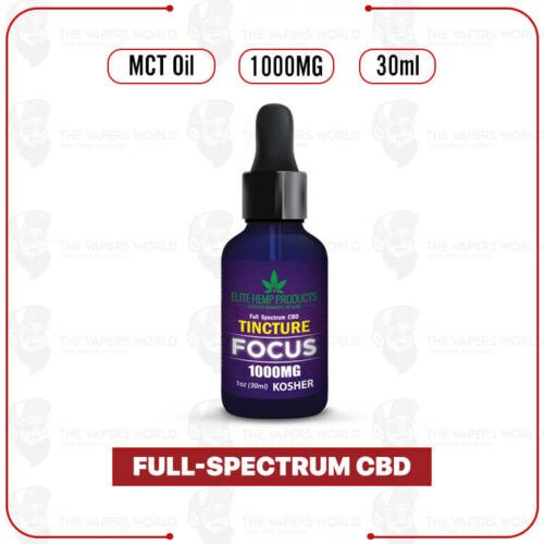 Elite Hemp - CBD Tincture 1000mg Focus