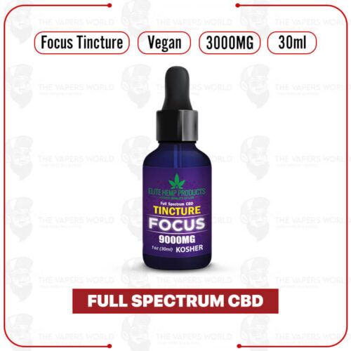 Elite Hemp - CBD Tincture 3000mg Focus