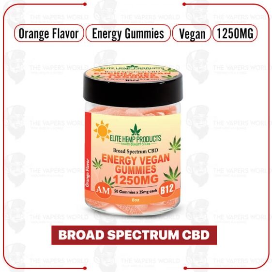 Elite Hemp - CBD Vegan Gummies 1250mg Energy