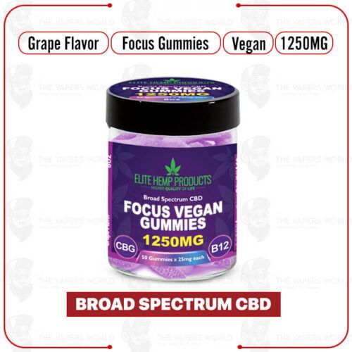 Elite Hemp - CBD Vegan Gummies 1250mg Focus