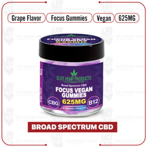 Elite Hemp - CBD Vegan Gummies 625mg Focus