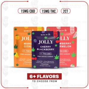 Jolly 1:1 D9 THC: CBD Gummies – 15MG – 2CT/PK