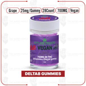 Elite Hemp – Delta 8 Vegan Gummies 700mg Grape