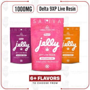 Jelly D9xp THC Live Resin Vegan Gummies 1000MG