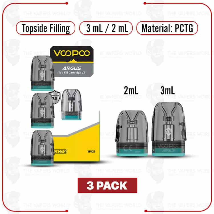 VooPoo Argus Replacement Pod Cartridge V2 – 3PK