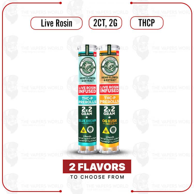 White Fish Live Rosin Infused Prerolls 2G-2CT