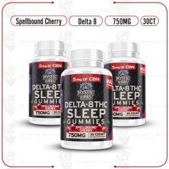 Mystic Labs Cherry Sleep Delta-8 Gummies – 750mg