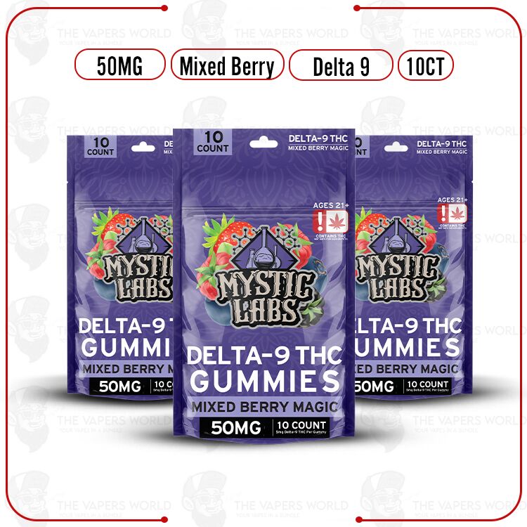 Mystic Labs Mixed Berry Delta-9 Gummies 50MG – (10CT)
