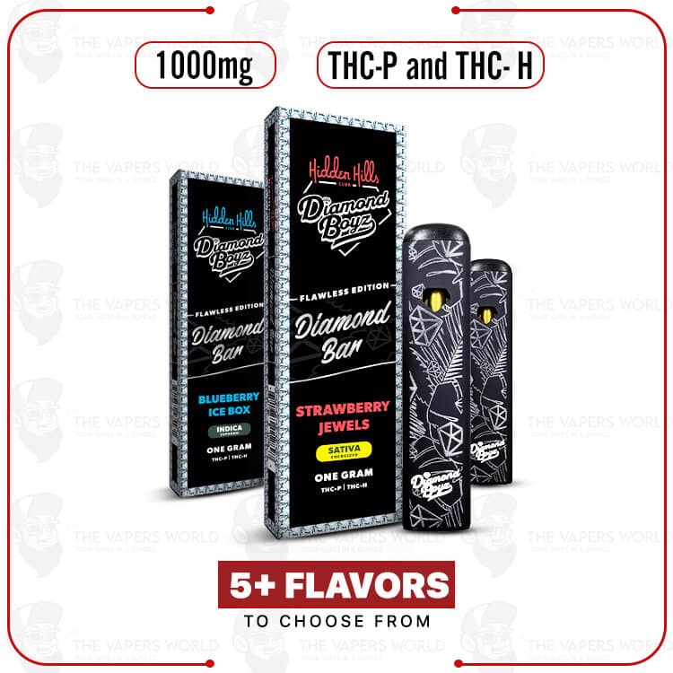 Hidden Hills Club x Diamond Boyz Diamond Bar THC-P Disposable – 1G