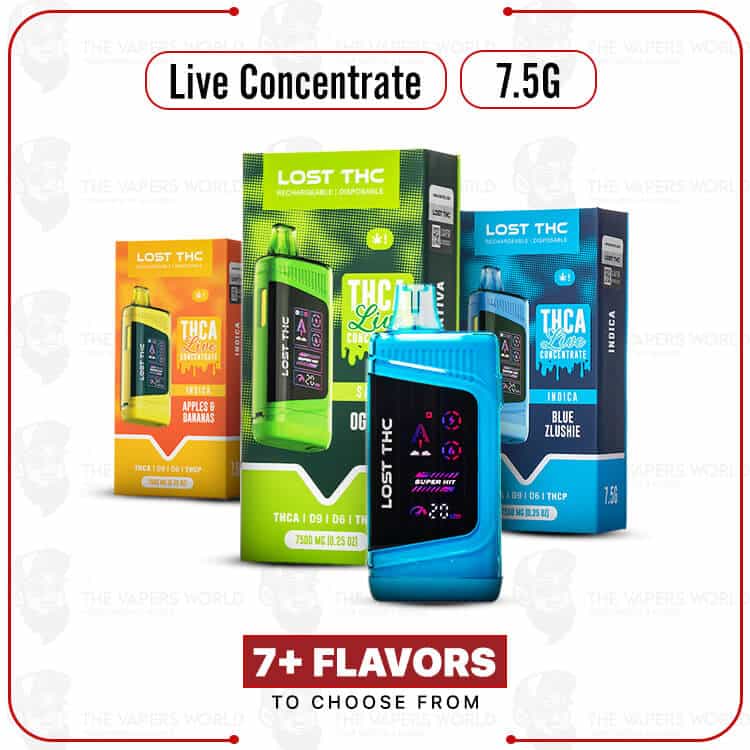 Lost THC V3 THCA Live Concentrate Disposable 7500MG