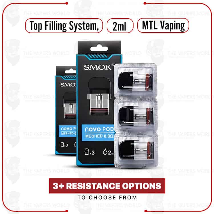 SMOK NOVO Top Fill Replacement Pod Cartridge – 3PK
