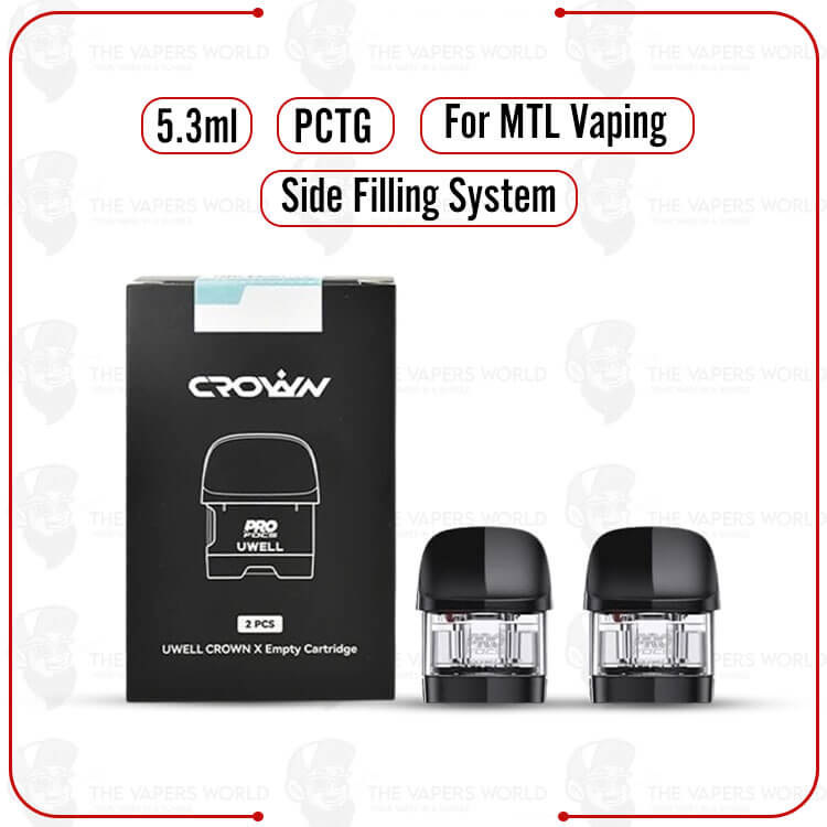 Uwell Crown X Empty Replacement Pod Cartridge – 2PK