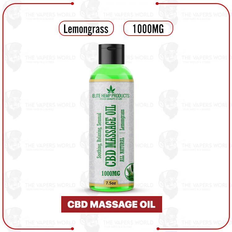 Elite Hemp – CBD Massage Oil – Lemongrass