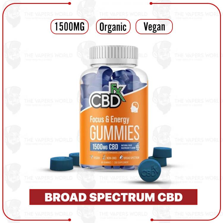 CBDFx CBD Gummies for Focus & Energy 1500mg