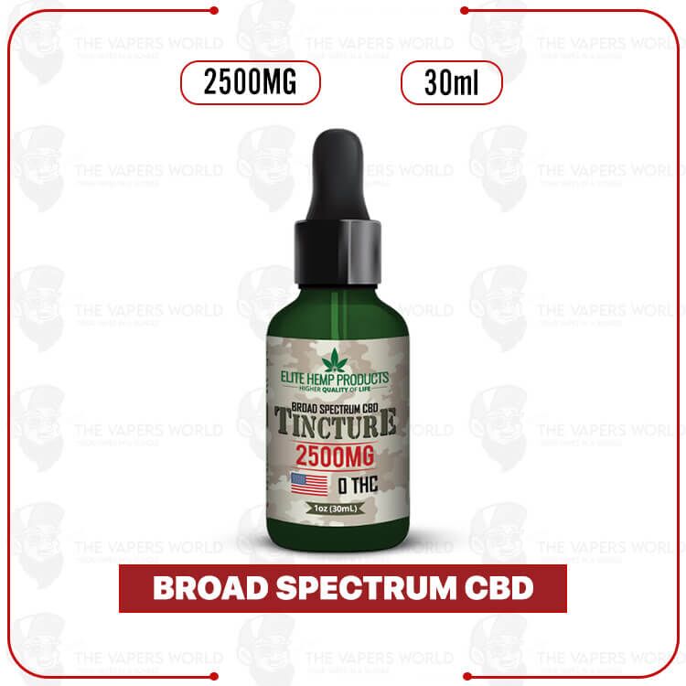 Elite Hemp – CBD Broad Spectrum Tincture 2500mg
