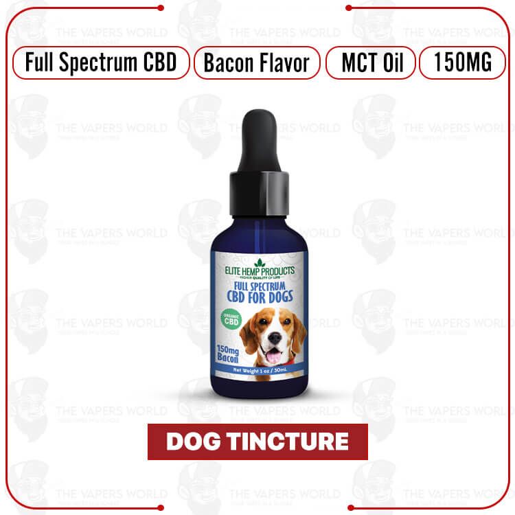 Elite Hemp – CBD Dog Tincture 150mg Bacon