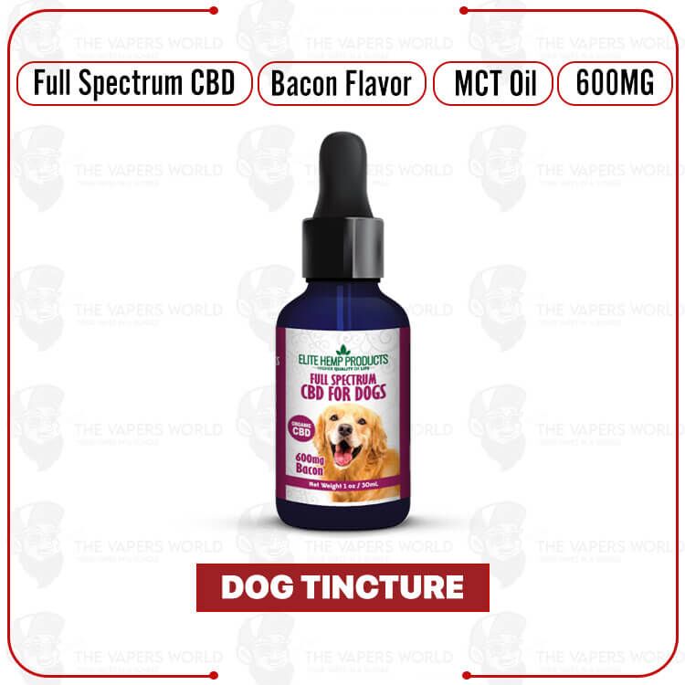 Elite Hemp – CBD Dog Tincture 600mg Bacon