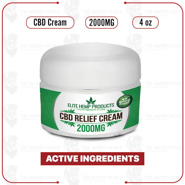 Elite Hemp – CBD Pain Relief Cream 2000mg