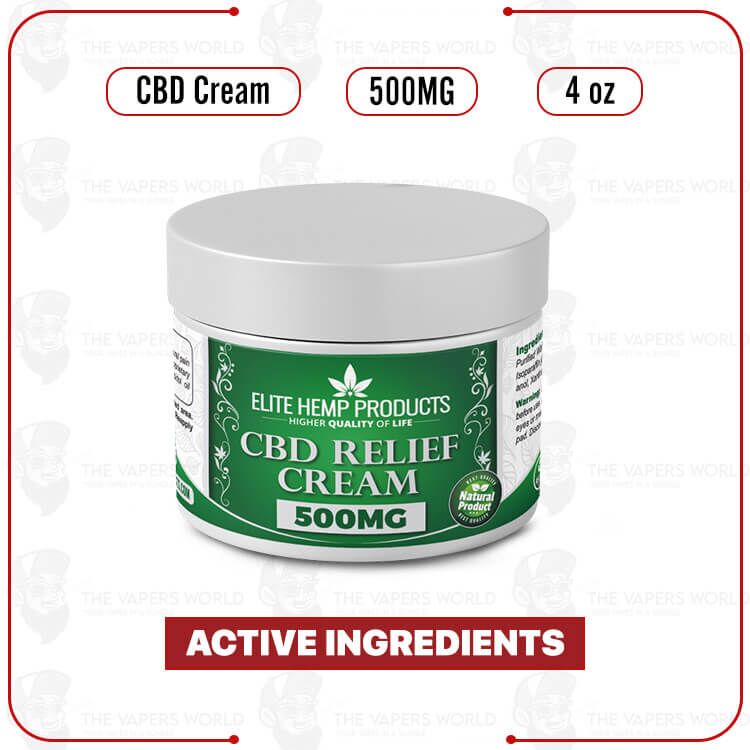 Elite Hemp – CBD Pain Relief Cream 500mg