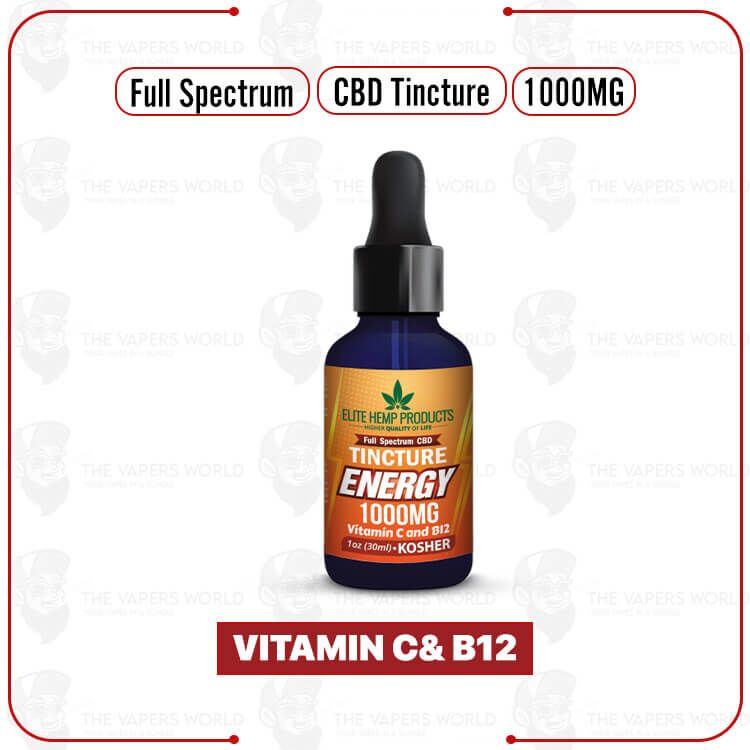 Elite Hemp – CBD Tincture 1000mg Energy
