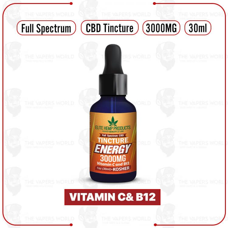 Elite Hemp – CBD Tincture 3000mg Energy