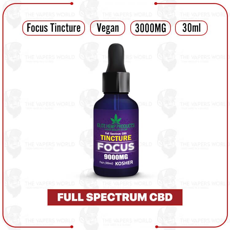 Elite Hemp – CBD Tincture 3000mg Focus