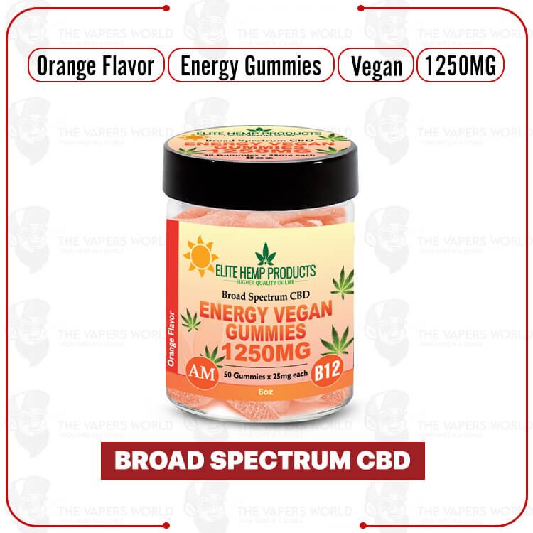 Elite Hemp – CBD Vegan Gummies 1250mg Energy