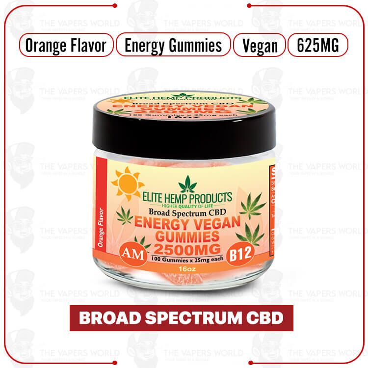 Elite Hemp – CBD Vegan Gummies 625mg Energy