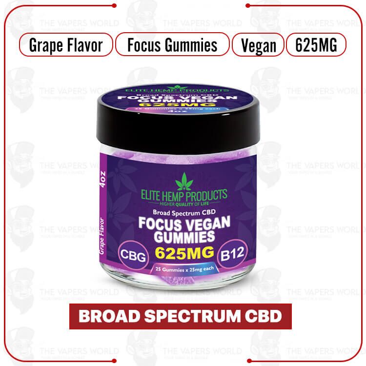 Elite Hemp – CBD Vegan Gummies 625mg Focus