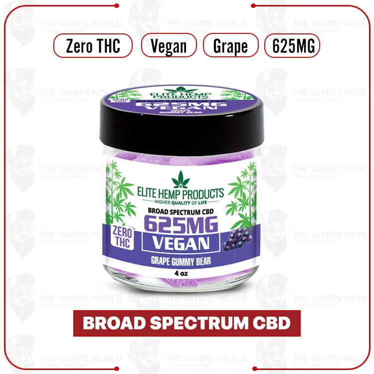 Elite Hemp – CBD Vegan Gummies 625mg Grape