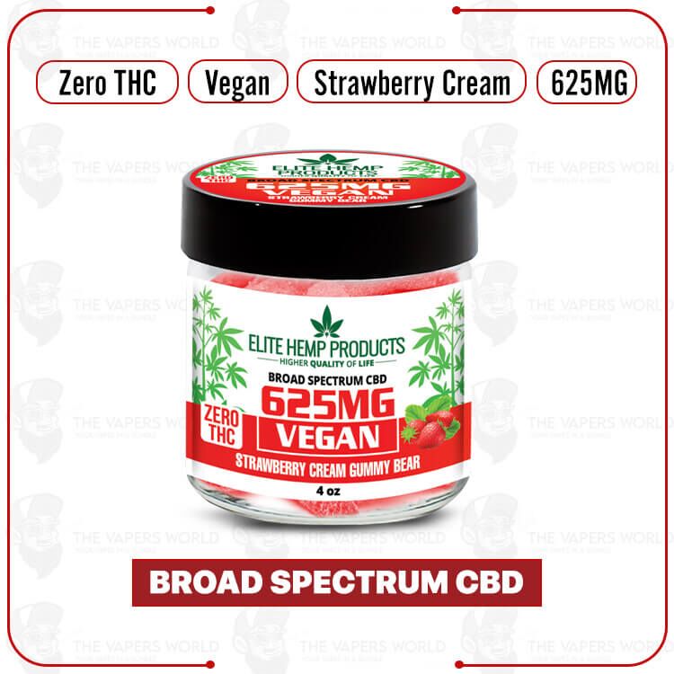 Elite Hemp – CBD Vegan Gummies 625mg Strawberry Cream