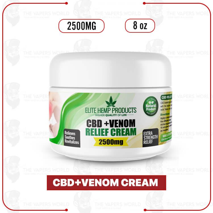Elite Hemp – CBD+Venom Pain Relief Cream 2500mg