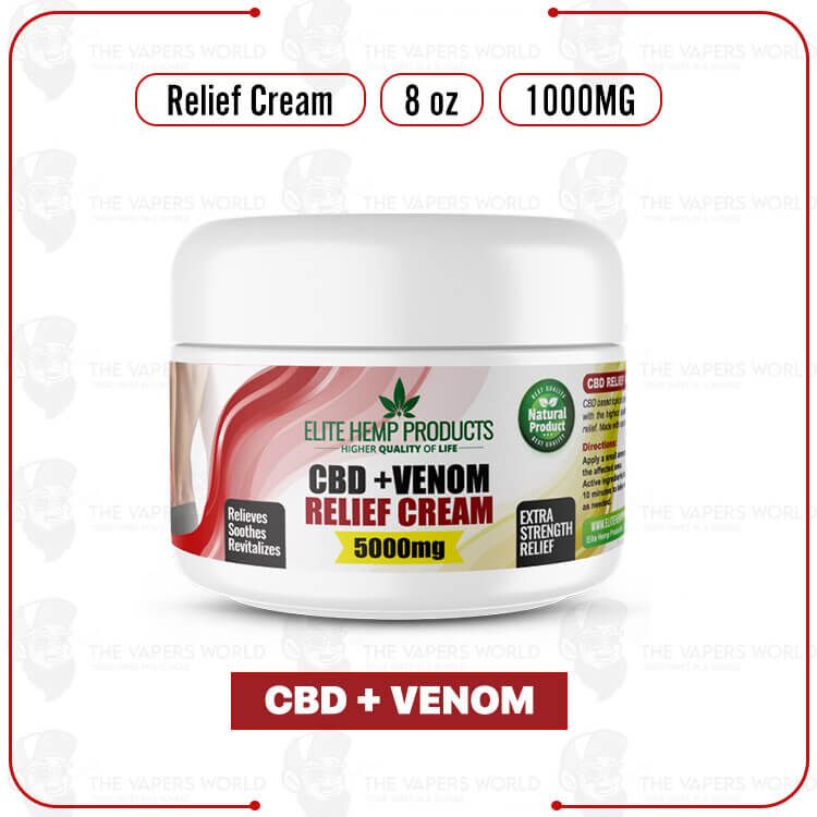 Elite Hemp – CBD+Venom Pain Relief Cream 5000mg