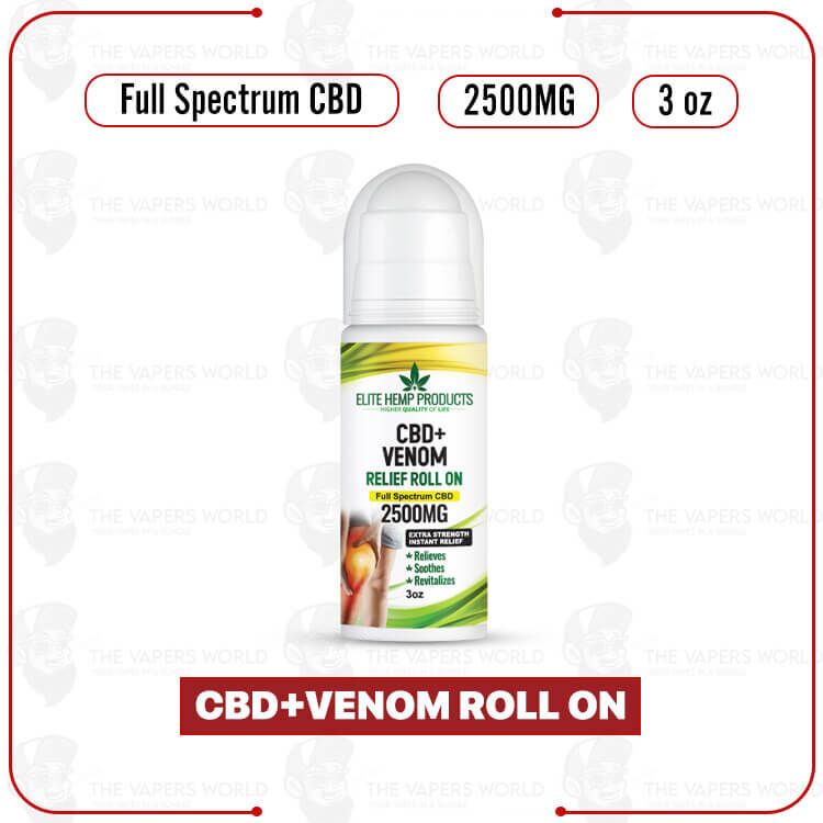 Elite Hemp – CBD+Venom Pain Relief Roll On 2500mg