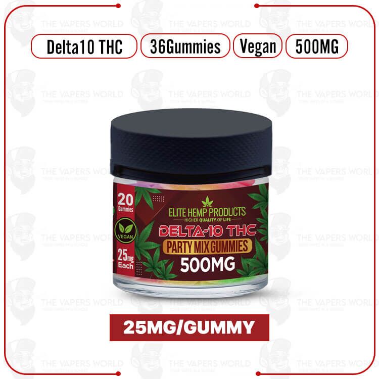Elite Hemp – Delta 10 Mix Vegan Gummies 500mg