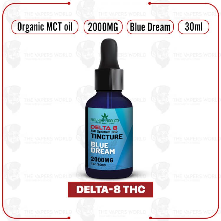 Elite Hemp – Delta 8 Tincture 2000MG Blue Dream