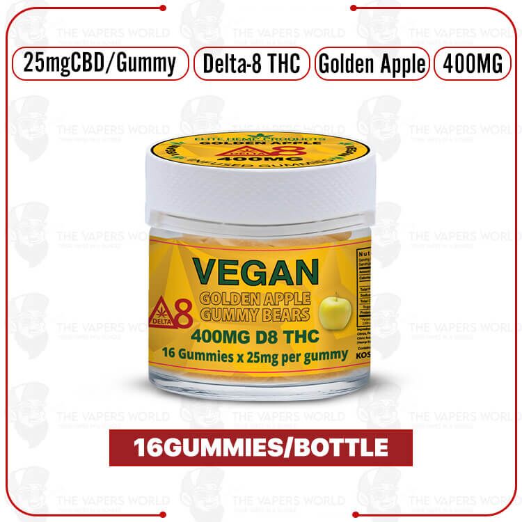 Elite Hemp – Delta 8 Vegan Gummies 400mg Golden Apple