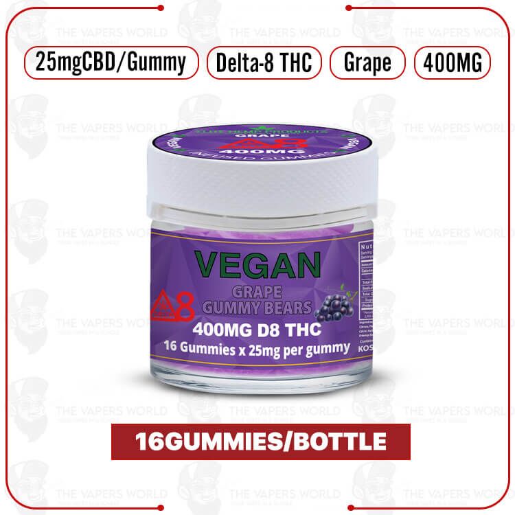 Elite Hemp – Delta 8 Vegan Gummies 400mg Grape
