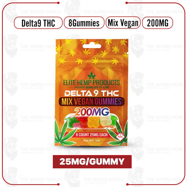 Elite Hemp – Delta 9 THC Mix Vegan Gummies 200mg