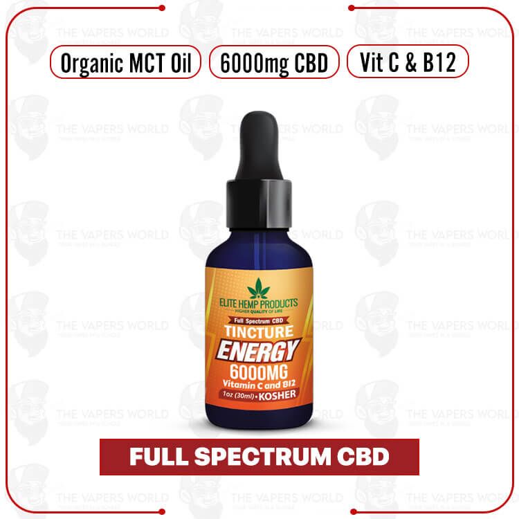 Elite Hemp – CBD Tincture 6000mg Energy