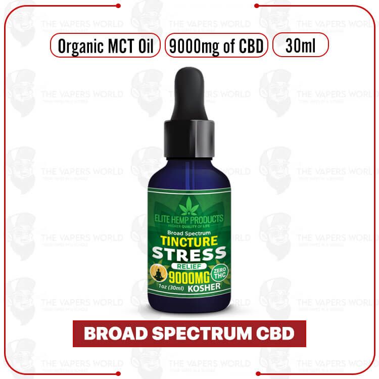 Elite Hemp – CBD Tincture Stress Relief 9000mg