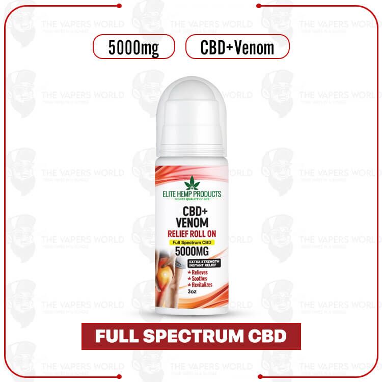 Elite Hemp – CBD+Venom Pain Relief Roll On 5000mg