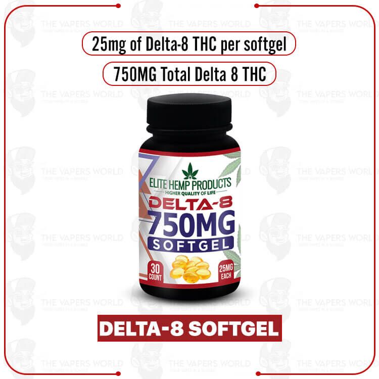 Elite Hemp – Delta-8 Softgel 750mg