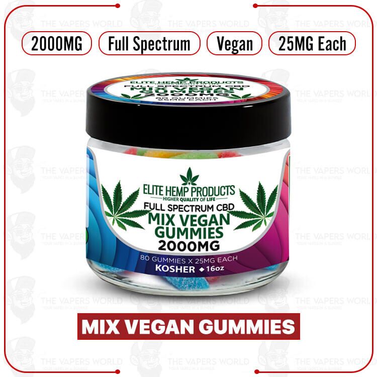 Elite Hemp – Mix Vegan Gummies 2000MG