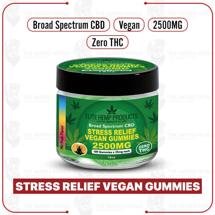 Elite Hemp – Stress Relief Vegan Gummies 2500mg