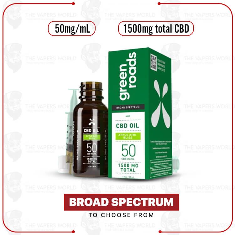 Green Roads Apple Kiwi Bliss Broad Spectrum CBD Oil – 30ml – 1500mg