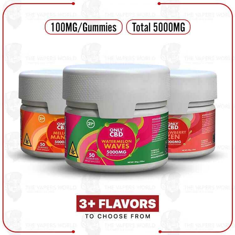 OnlyCBD 100MG CBD Gummies – 50/Jar
