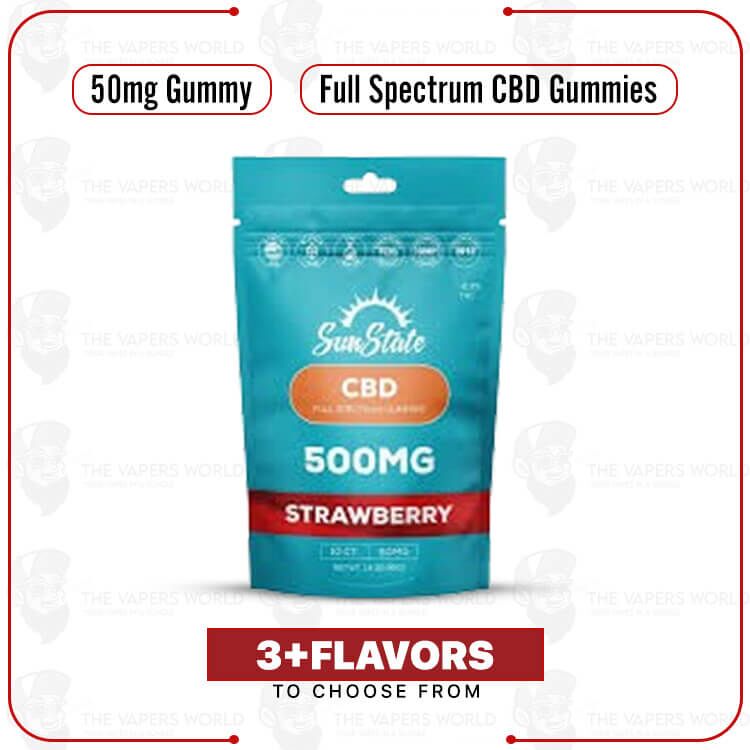 Sun State Hemp CBD Full Spectrum 50mg Gummy Grab N’ Go Bag – 10ct 500mg
