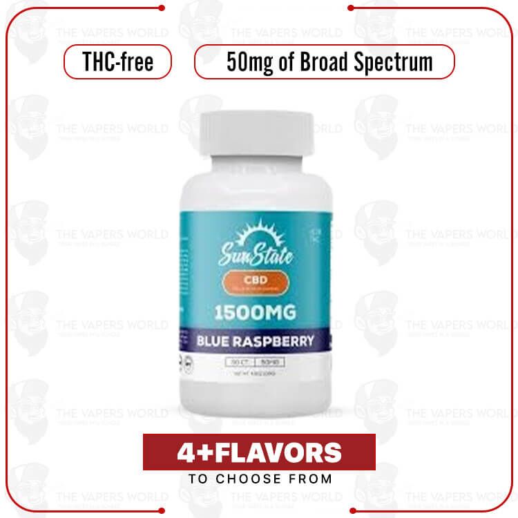 Sun State Hemp CBD Full Spectrum Infused 50mg Gummy  – 30ct 1500mg